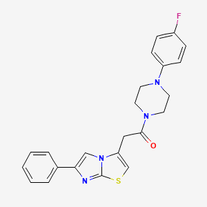 1-(4-(4-Fluorophenyl)piperazin-1-yl)-2-(6-phenylimidazo[2,1-b]thiazol-3-yl)ethanone