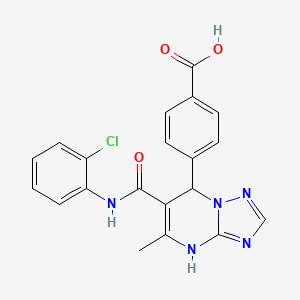 4-{6-[(2-Chlorophenyl)carbamoyl]-5-methyl-4,7-dihydro[1,2,4]triazolo[1,5-a]pyrimidin-7-yl}benzoic acid