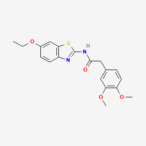 molecular formula C19H20N2O4S B11257373 2-(3,4-dimethoxyphenyl)-N-(6-ethoxy-1,3-benzothiazol-2-yl)acetamide 