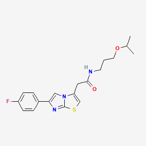 2-(6-(4-fluorophenyl)imidazo[2,1-b]thiazol-3-yl)-N-(3-isopropoxypropyl)acetamide