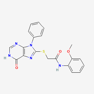 N-(2-methoxyphenyl)-2-[(6-oxo-9-phenyl-6,9-dihydro-1H-purin-8-yl)sulfanyl]acetamide