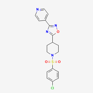 4-(5-{1-[(4-Chlorophenyl)sulfonyl]piperidin-4-yl}-1,2,4-oxadiazol-3-yl)pyridine