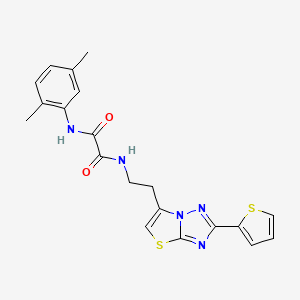 N1-(2,5-dimethylphenyl)-N2-(2-(2-(thiophen-2-yl)thiazolo[3,2-b][1,2,4]triazol-6-yl)ethyl)oxalamide