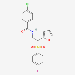 4-Chloro-N-[2-(4-fluorobenzenesulfonyl)-2-(furan-2-YL)ethyl]benzamide