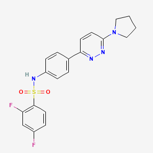 2,4-difluoro-N-(4-(6-(pyrrolidin-1-yl)pyridazin-3-yl)phenyl)benzenesulfonamide