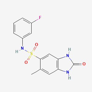 N-(3-fluorophenyl)-6-methyl-2-oxo-2,3-dihydro-1H-benzimidazole-5-sulfonamide