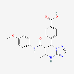 4-{6-[(4-Methoxyphenyl)carbamoyl]-5-methyl-4,7-dihydro[1,2,4]triazolo[1,5-a]pyrimidin-7-yl}benzoic acid