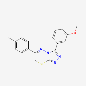 3-(3-methoxyphenyl)-6-(4-methylphenyl)-7H-[1,2,4]triazolo[3,4-b][1,3,4]thiadiazine