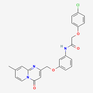 molecular formula C24H20ClN3O4 B11257546 2-(4-Chlorophenoxy)-N-[3-({8-methyl-4-oxo-4H-pyrido[1,2-A]pyrimidin-2-YL}methoxy)phenyl]acetamide 