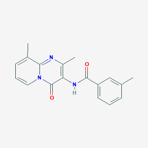 molecular formula C18H17N3O2 B11257550 N-{2,9-Dimethyl-4-oxo-4H-pyrido[1,2-A]pyrimidin-3-YL}-3-methylbenzamide 