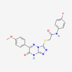 N-(4-fluorophenyl)-2-{[6-(4-methoxyphenyl)-7-oxo-7,8-dihydro[1,2,4]triazolo[4,3-b][1,2,4]triazin-3-yl]sulfanyl}acetamide