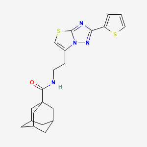 N-{2-[2-(Thiophen-2-YL)-[1,2,4]triazolo[3,2-B][1,3]thiazol-6-YL]ethyl}adamantane-1-carboxamide