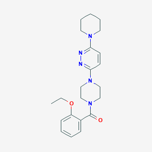 molecular formula C22H29N5O2 B11257578 (2-Ethoxyphenyl)[4-(6-piperidino-3-pyridazinyl)piperazino]methanone 