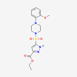 ethyl 3-{[4-(2-methoxyphenyl)piperazin-1-yl]sulfonyl}-1H-pyrazole-5-carboxylate