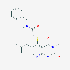 N-benzyl-2-((6-isobutyl-1,3-dimethyl-2,4-dioxo-1,2,3,4-tetrahydropyrido[2,3-d]pyrimidin-5-yl)thio)acetamide