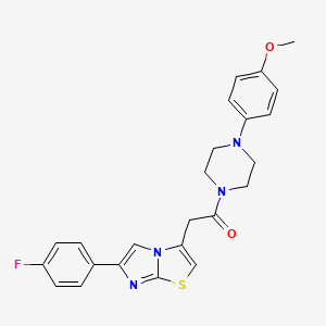 2-(6-(4-Fluorophenyl)imidazo[2,1-b]thiazol-3-yl)-1-(4-(4-methoxyphenyl)piperazin-1-yl)ethanone