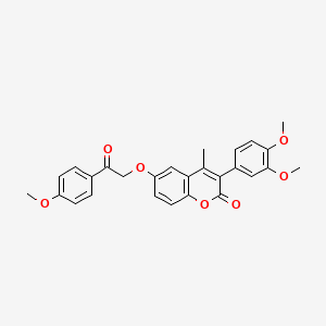 3-(3,4-dimethoxyphenyl)-6-[2-(4-methoxyphenyl)-2-oxoethoxy]-4-methyl-2H-chromen-2-one