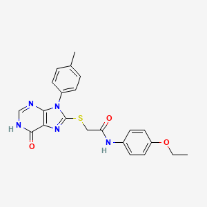 N-(4-ethoxyphenyl)-2-{[9-(4-methylphenyl)-6-oxo-6,9-dihydro-1H-purin-8-yl]sulfanyl}acetamide