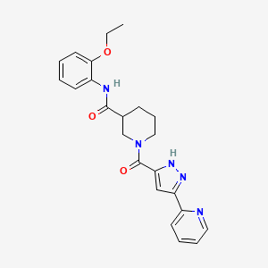 N-(2-Ethoxyphenyl)-1-[5-(pyridin-2-YL)-1H-pyrazole-3-carbonyl]piperidine-3-carboxamide