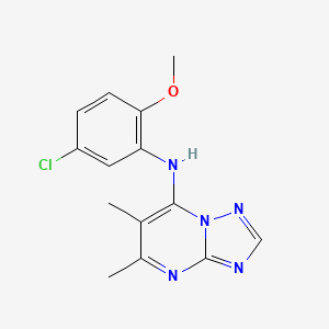 N-(5-chloro-2-methoxyphenyl)-5,6-dimethyl-[1,2,4]triazolo[1,5-a]pyrimidin-7-amine