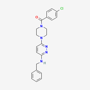 molecular formula C22H22ClN5O B11257796 N-benzyl-6-[4-(4-chlorobenzoyl)piperazin-1-yl]pyridazin-3-amine 