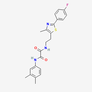 N1-(3,4-dimethylphenyl)-N2-(2-(2-(4-fluorophenyl)-4-methylthiazol-5-yl)ethyl)oxalamide