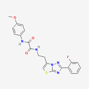 N1-(2-(2-(2-fluorophenyl)thiazolo[3,2-b][1,2,4]triazol-6-yl)ethyl)-N2-(4-methoxyphenyl)oxalamide