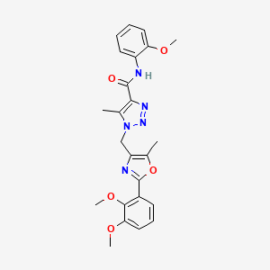 1-{[2-(2,3-dimethoxyphenyl)-5-methyl-1,3-oxazol-4-yl]methyl}-N-(2-methoxyphenyl)-5-methyl-1H-1,2,3-triazole-4-carboxamide