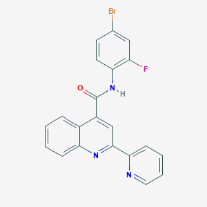 N-(4-bromo-2-fluorophenyl)-2-(pyridin-2-yl)quinoline-4-carboxamide