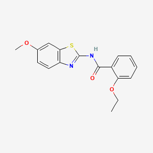 molecular formula C17H16N2O3S B11257889 2-ethoxy-N-(6-methoxy-1,3-benzothiazol-2-yl)benzamide CAS No. 349536-44-3