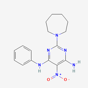 2-(azepan-1-yl)-5-nitro-N-phenylpyrimidine-4,6-diamine