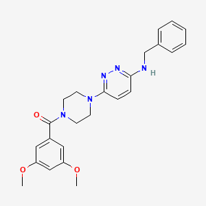 molecular formula C24H27N5O3 B11257949 N-benzyl-6-[4-(3,5-dimethoxybenzoyl)piperazin-1-yl]pyridazin-3-amine 