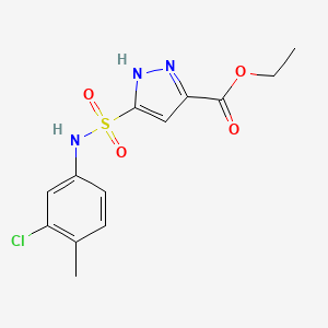 ethyl 3-[(3-chloro-4-methylphenyl)sulfamoyl]-1H-pyrazole-5-carboxylate