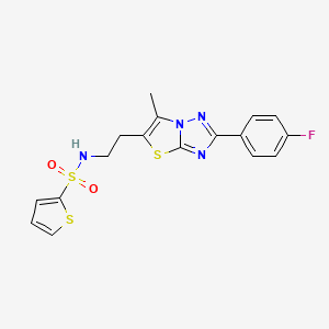 N-(2-(2-(4-fluorophenyl)-6-methylthiazolo[3,2-b][1,2,4]triazol-5-yl)ethyl)thiophene-2-sulfonamide