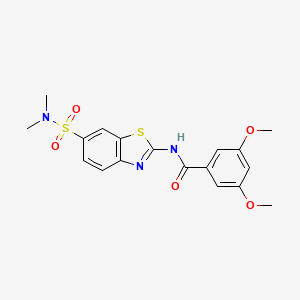 molecular formula C18H19N3O5S2 B11257994 N-[6-(dimethylsulfamoyl)-1,3-benzothiazol-2-yl]-3,5-dimethoxybenzamide 