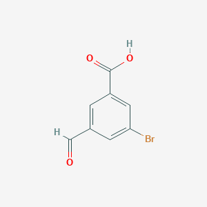 molecular formula C8H5BrO3 B112580 3-溴-5-甲酰基苯甲酸 CAS No. 398119-27-2