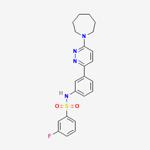 N-(3-(6-(azepan-1-yl)pyridazin-3-yl)phenyl)-3-fluorobenzenesulfonamide