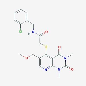 N-(2-chlorobenzyl)-2-((6-(methoxymethyl)-1,3-dimethyl-2,4-dioxo-1,2,3,4-tetrahydropyrido[2,3-d]pyrimidin-5-yl)thio)acetamide