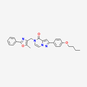 2-(4-butoxyphenyl)-5-[(5-methyl-2-phenyl-1,3-oxazol-4-yl)methyl]-4H,5H-pyrazolo[1,5-a]pyrazin-4-one