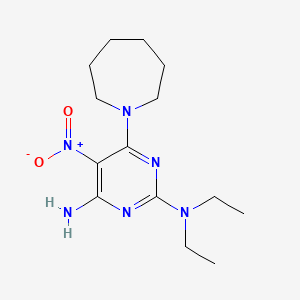 6-(azepan-1-yl)-N~2~,N~2~-diethyl-5-nitropyrimidine-2,4-diamine