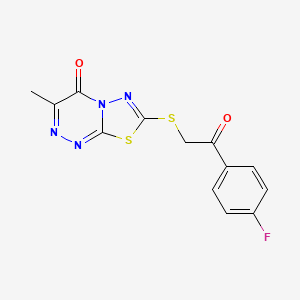 7-{[2-(4-fluorophenyl)-2-oxoethyl]sulfanyl}-3-methyl-4H-[1,3,4]thiadiazolo[2,3-c][1,2,4]triazin-4-one