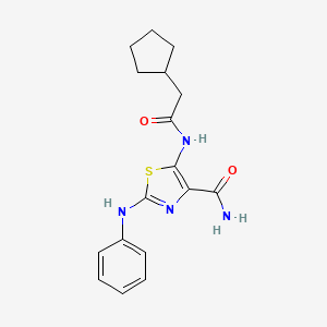 5-[(Cyclopentylacetyl)amino]-2-(phenylamino)-1,3-thiazole-4-carboxamide