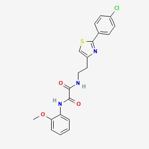 molecular formula C20H18ClN3O3S B11258091 N1-(2-(2-(4-chlorophenyl)thiazol-4-yl)ethyl)-N2-(2-methoxyphenyl)oxalamide 