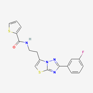 N-(2-(2-(3-fluorophenyl)thiazolo[3,2-b][1,2,4]triazol-6-yl)ethyl)thiophene-2-carboxamide