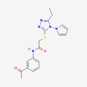 N-(3-acetylphenyl)-2-{[5-ethyl-4-(1H-pyrrol-1-yl)-4H-1,2,4-triazol-3-yl]sulfanyl}acetamide