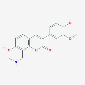 molecular formula C21H23NO5 B11258118 3-(3,4-dimethoxyphenyl)-8-[(dimethylamino)methyl]-7-hydroxy-4-methyl-2H-chromen-2-one 