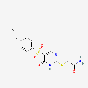 2-((5-((4-Butylphenyl)sulfonyl)-6-oxo-1,6-dihydropyrimidin-2-yl)thio)acetamide