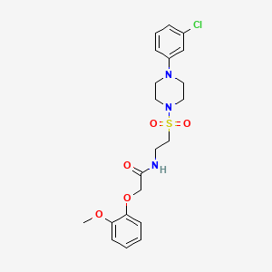 N-(2-{[4-(3-chlorophenyl)piperazin-1-yl]sulfonyl}ethyl)-2-(2-methoxyphenoxy)acetamide