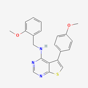 5-(4-methoxyphenyl)-N-[(2-methoxyphenyl)methyl]thieno[2,3-d]pyrimidin-4-amine