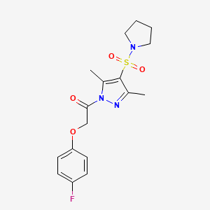 1-[(4-fluorophenoxy)acetyl]-3,5-dimethyl-4-(pyrrolidin-1-ylsulfonyl)-1H-pyrazole